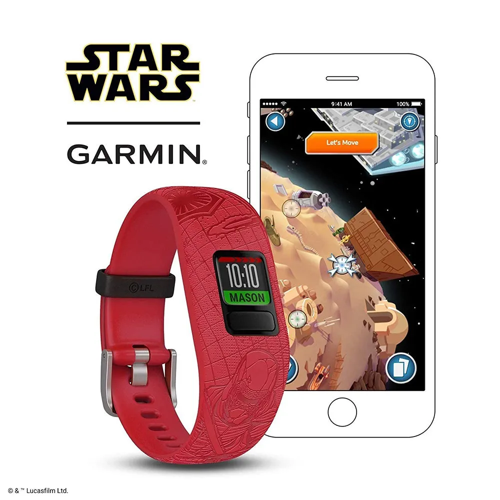 Garmin vivofit Jr 2 Kids Star Wars Dark Side Red Silicone Band Fitness/activity Tracker Smart Watch - 010-01909-3B