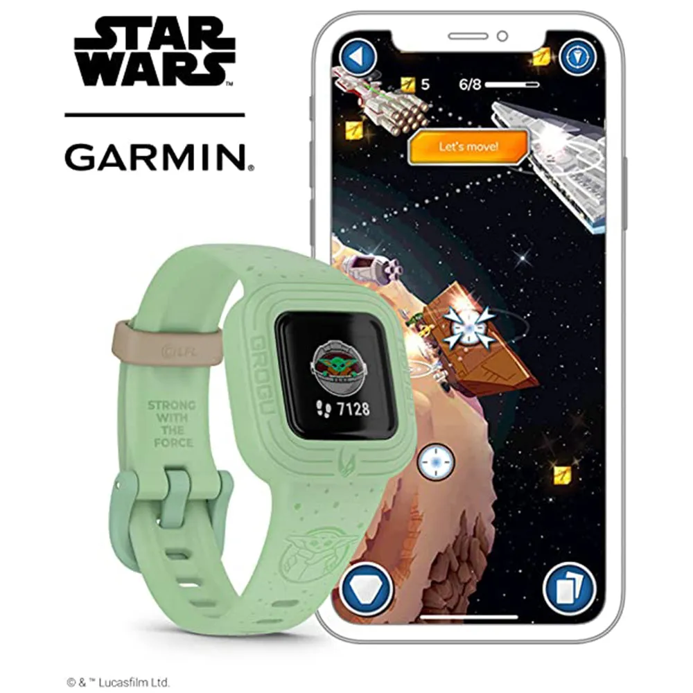 Garmin vivofit jr 3 Star Wars Grogu Kids Swim-Friendly Activity Unlocks Adventure Fitness Tracker - 010-02441-36