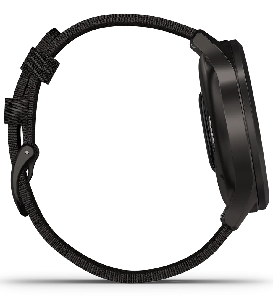 Garmin Vivomove Style Graphite Aluminium Case Black Pepper Nylon