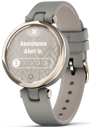 Garmin Watch Lily Cream Gold Case And Italian Leather Band D