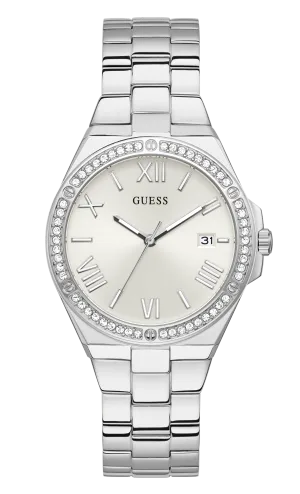 Guess Ladies Silver Date Watch - GW0286L1