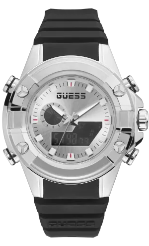 Guess Mens Silver Digital Watch - GW0341G1