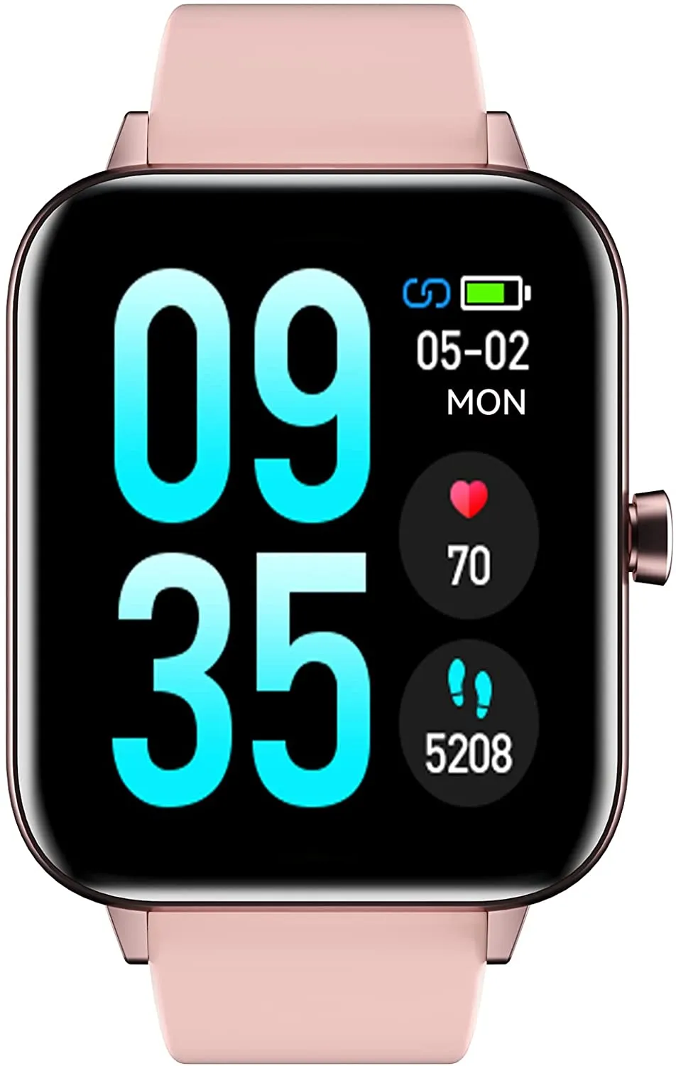 HAFURY Smart Watch, 1.69" Display Fitness Tracker, Blood Oxygen, Heart Rate, Microphone Built-in, Sleep, Stress Monitor, 5ATM Waterproof, Smartwatch for Android iOS Phone, Black