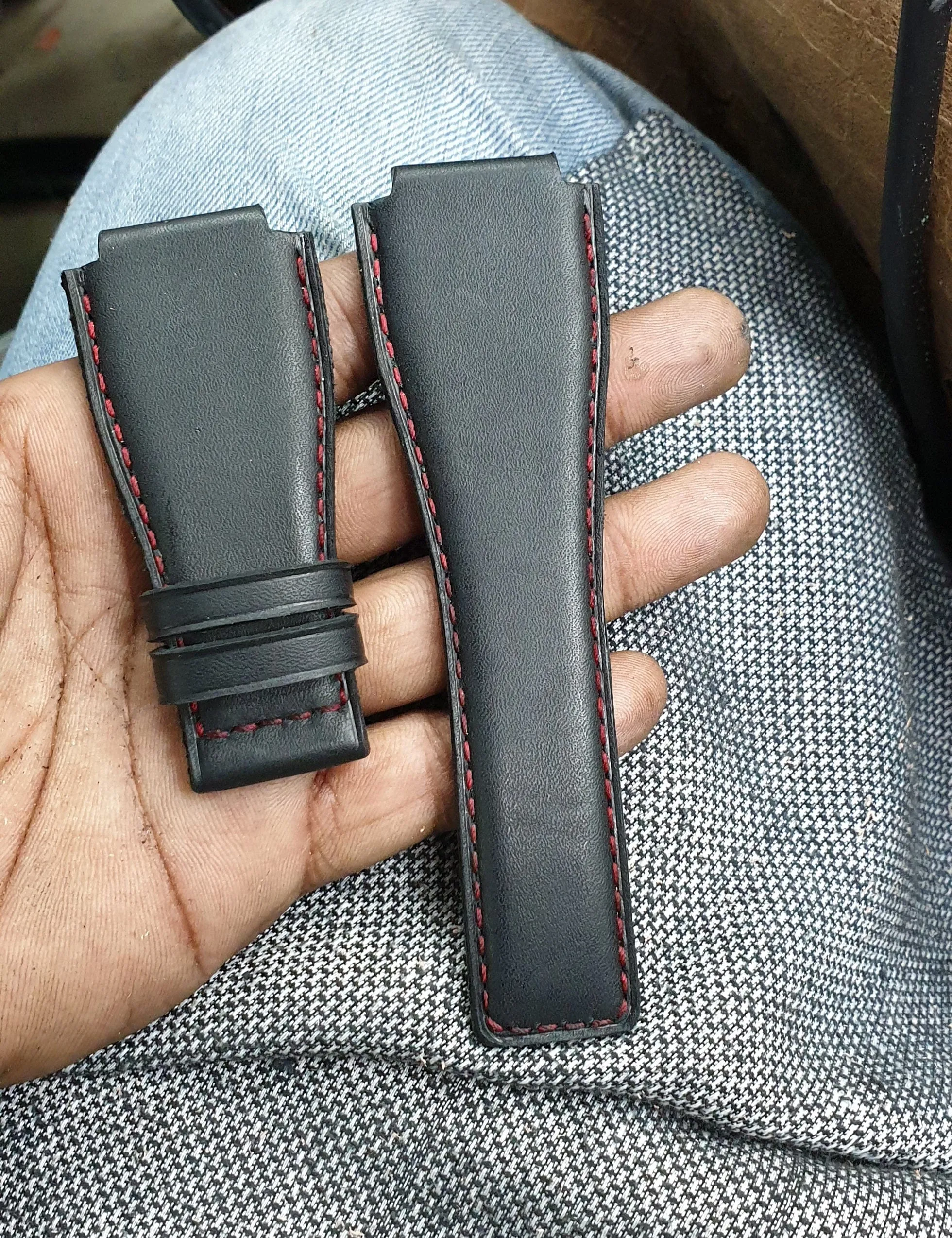 Handmade leather strap for bell & ross