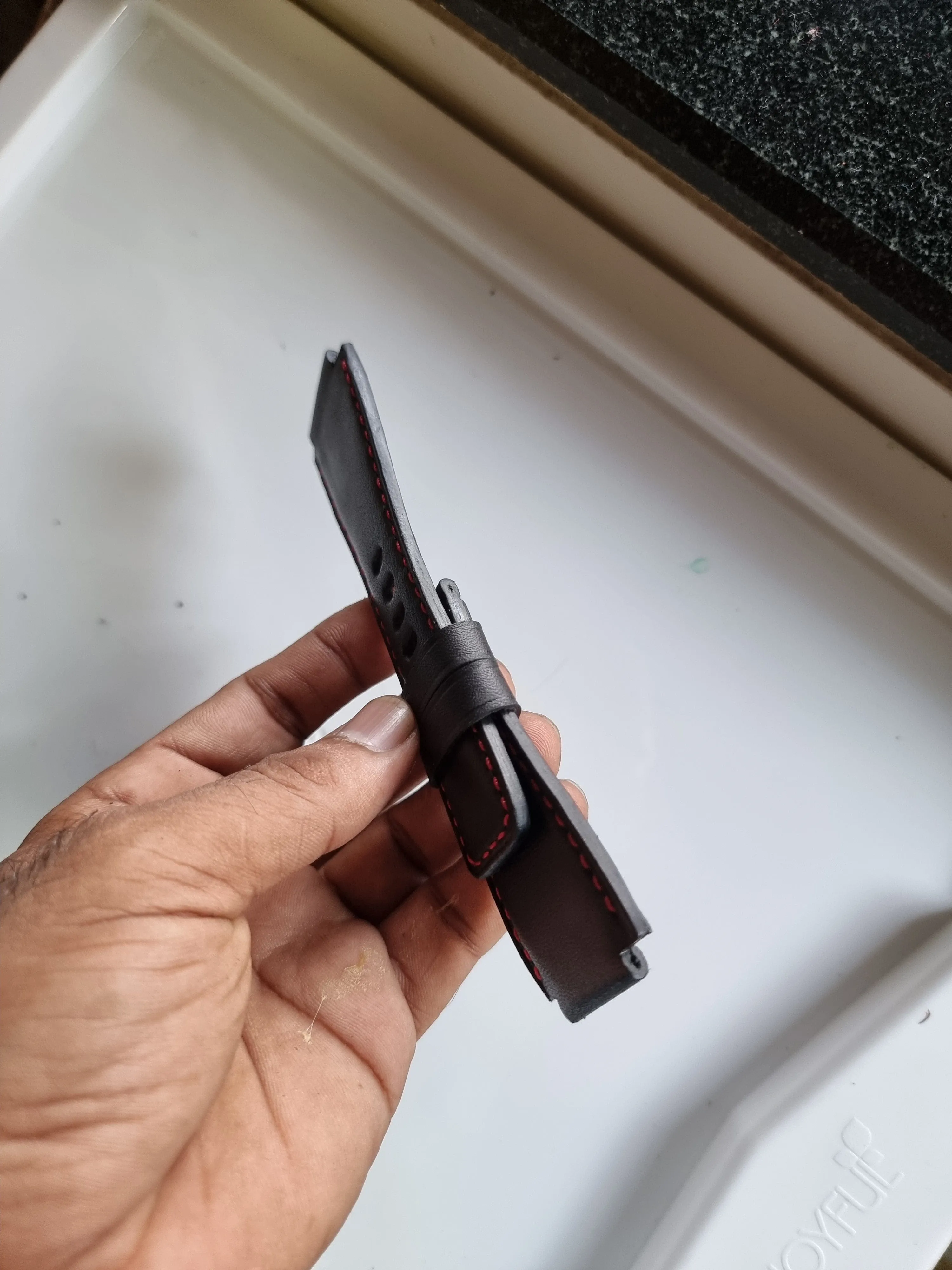 Handmade leather strap for bell & ross