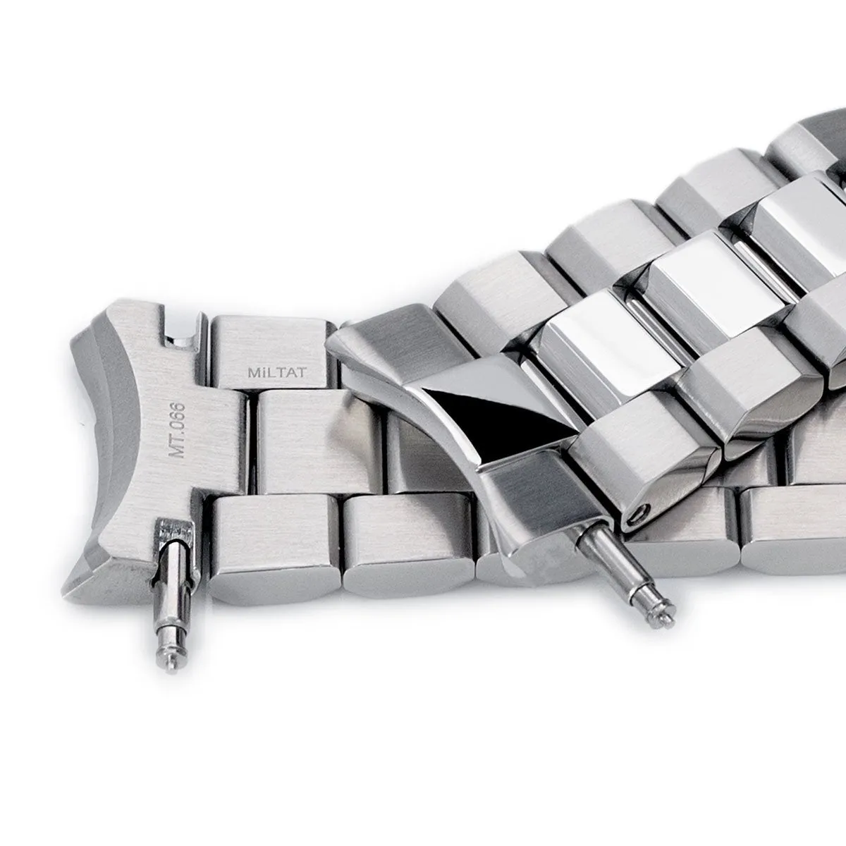 Hexad compatible with Seiko Samurai SRPB51, Brushed & Polished SUB Clasp