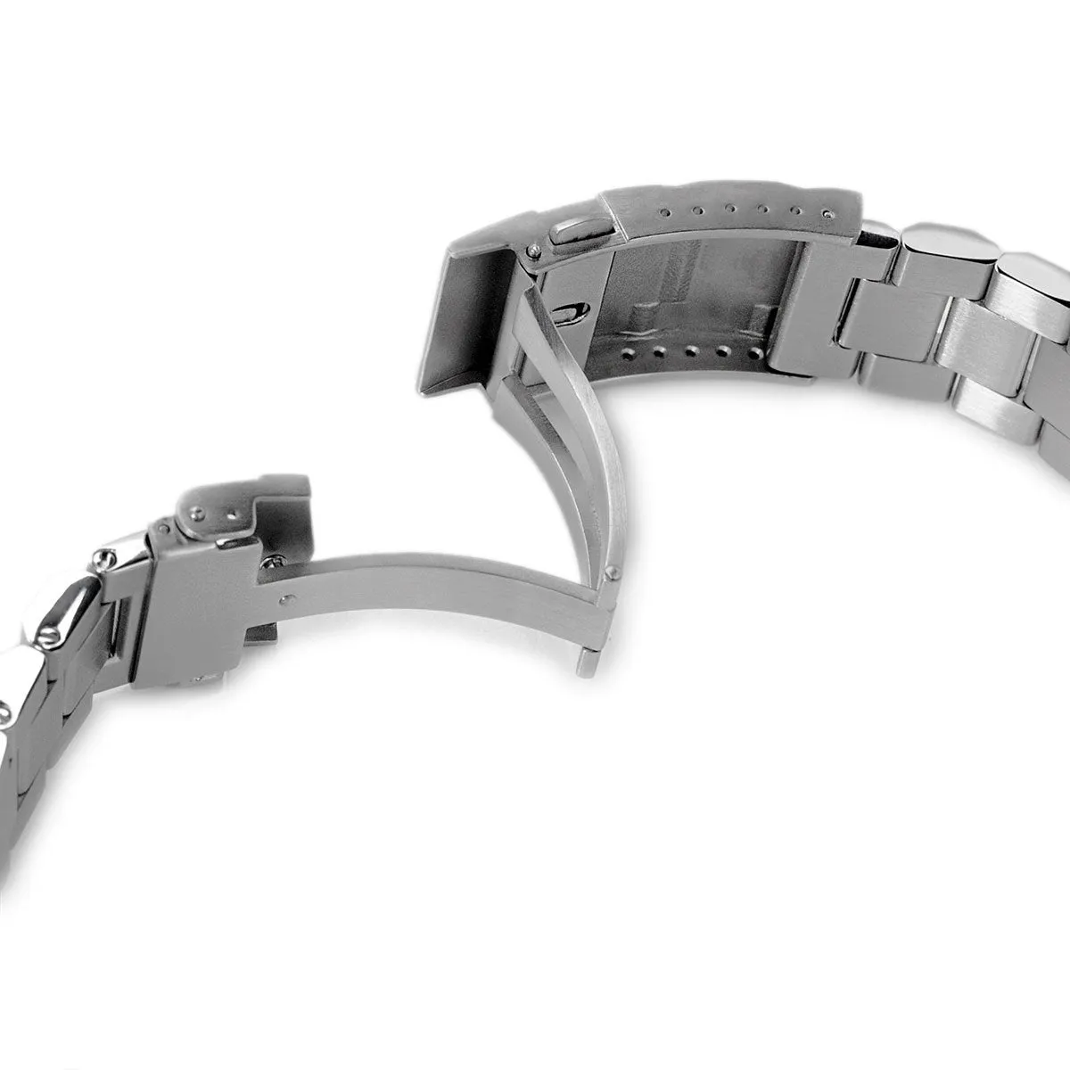 Hexad compatible with Seiko Samurai SRPB51, Brushed & Polished SUB Clasp