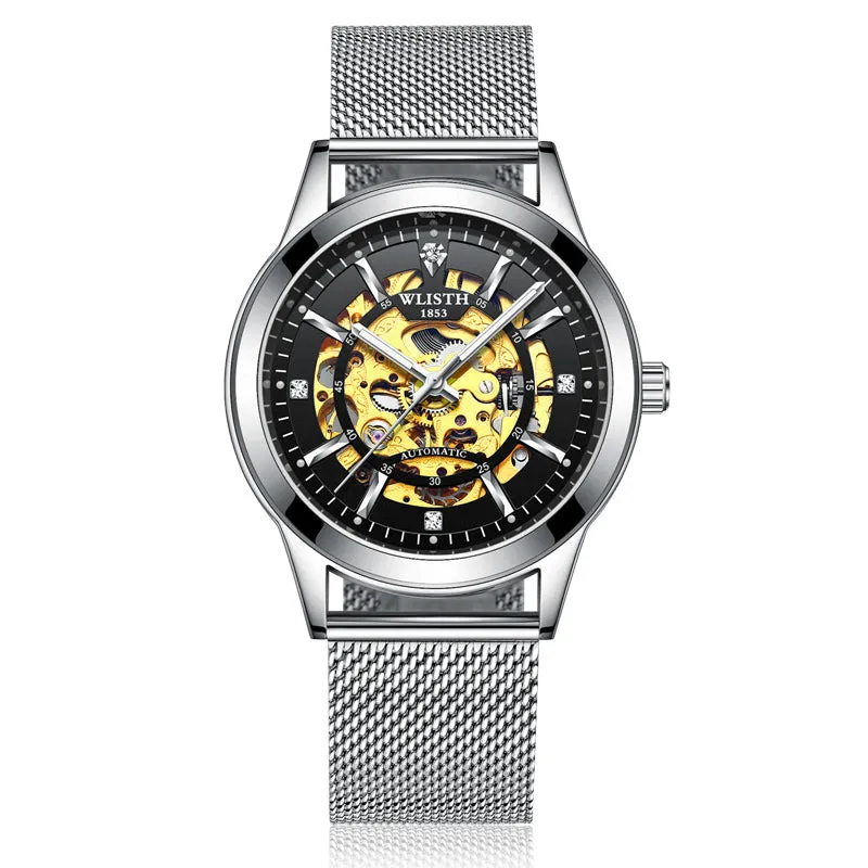 Hollow out mechanical belt watch W11S8919-SB