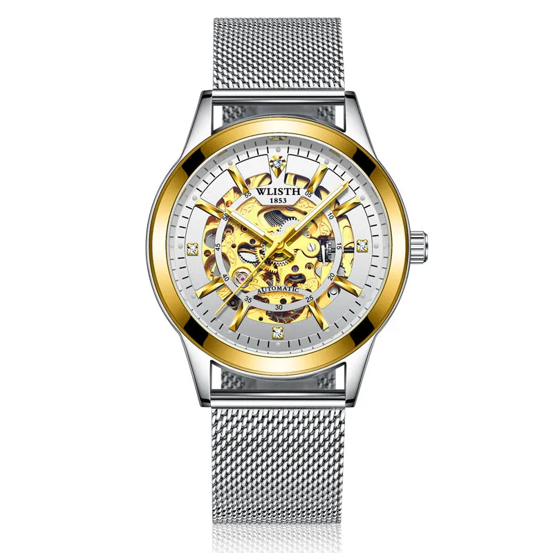 Hollow out mechanical belt watch W11S8919-SB