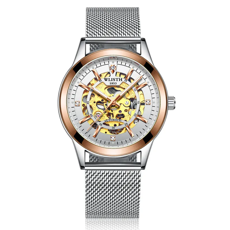 Hollow out mechanical belt watch W11S8919-SB