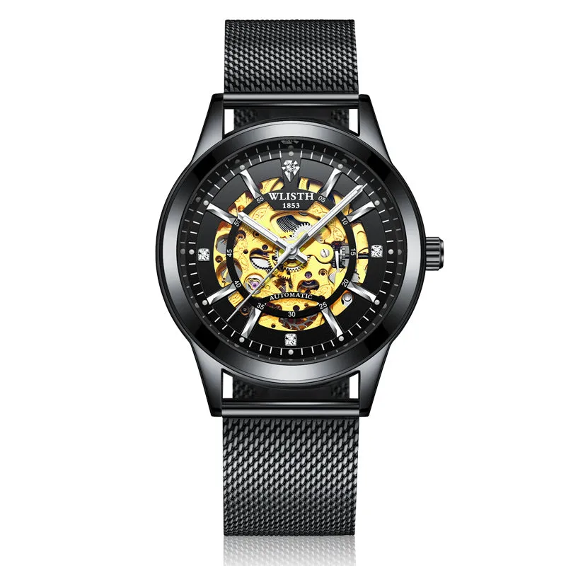 Hollow out mechanical belt watch W11S8919-SB
