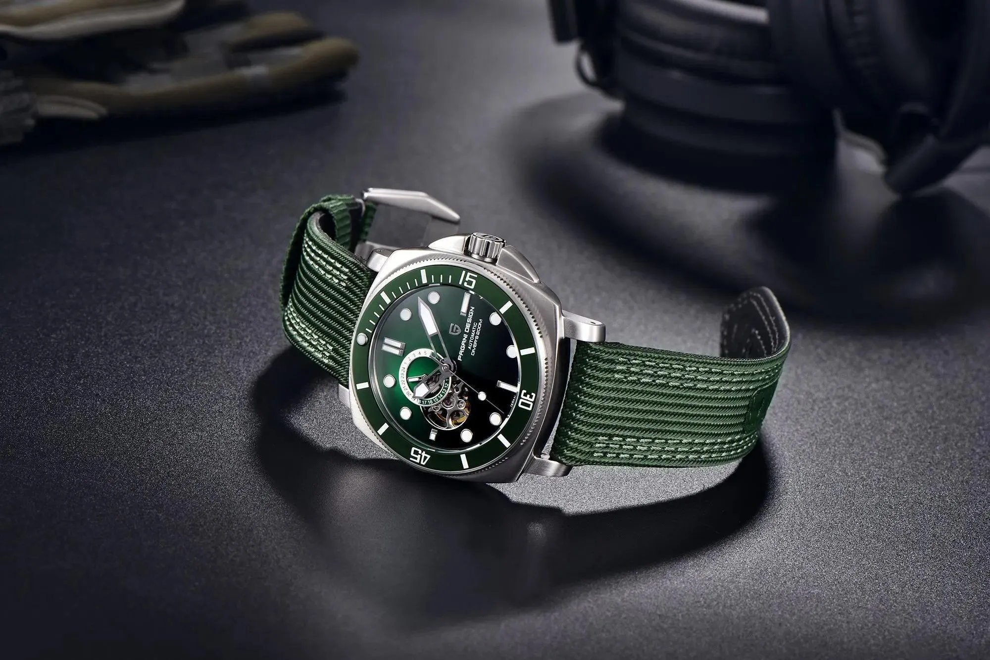 Homage to Panerai Submersible - Men's Sports Mechanical Watch Fashion Sapphire 200M Waterproof Automatic Timecode
