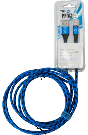 IPHONE 10' HANGING SYNC/CHARGE CABLE WITH STRAP