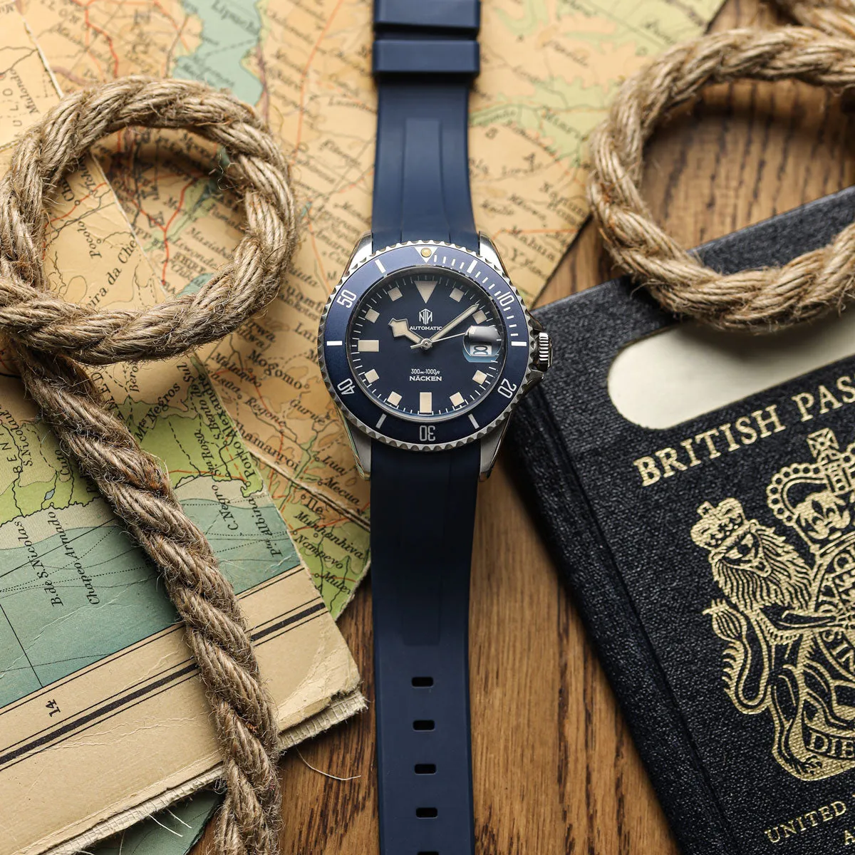 Kingsand ZULUDIVER Rubber Watch Strap - Frost White