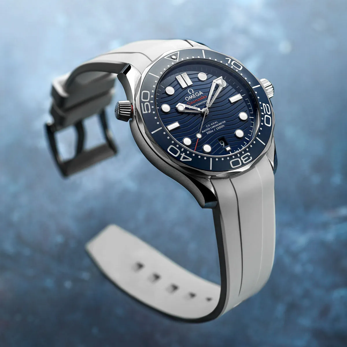 Kingsand ZULUDIVER Rubber Watch Strap - Frost White