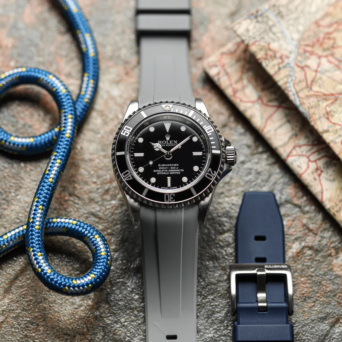 Kingsand ZULUDIVER Rubber Watch Strap - Frost White