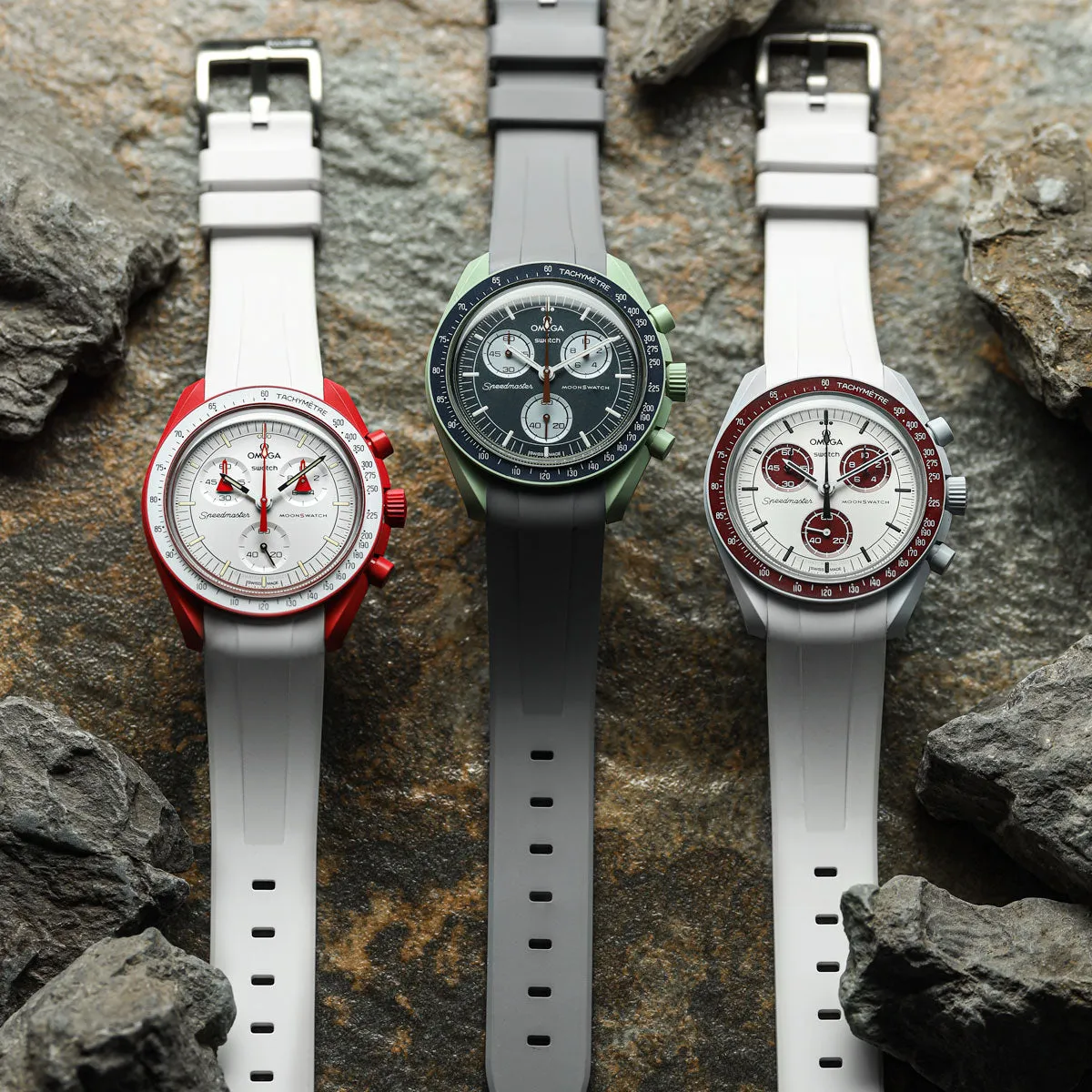 Kingsand ZULUDIVER Rubber Watch Strap - Frost White