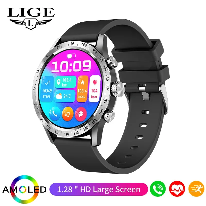 LIGE AMOLED Screen Smart Watch For Women Wireless Call Health Monitor