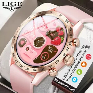 LIGE AMOLED Screen Smart Watch For Women Wireless Call Health Monitor