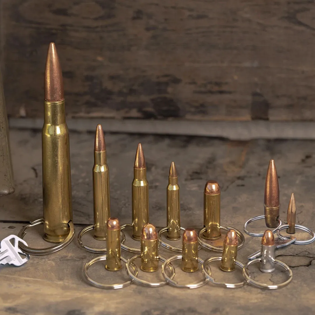 LUCKY STRIKE .9MM BULLET KEYCHAIN-Nickel Z99E103