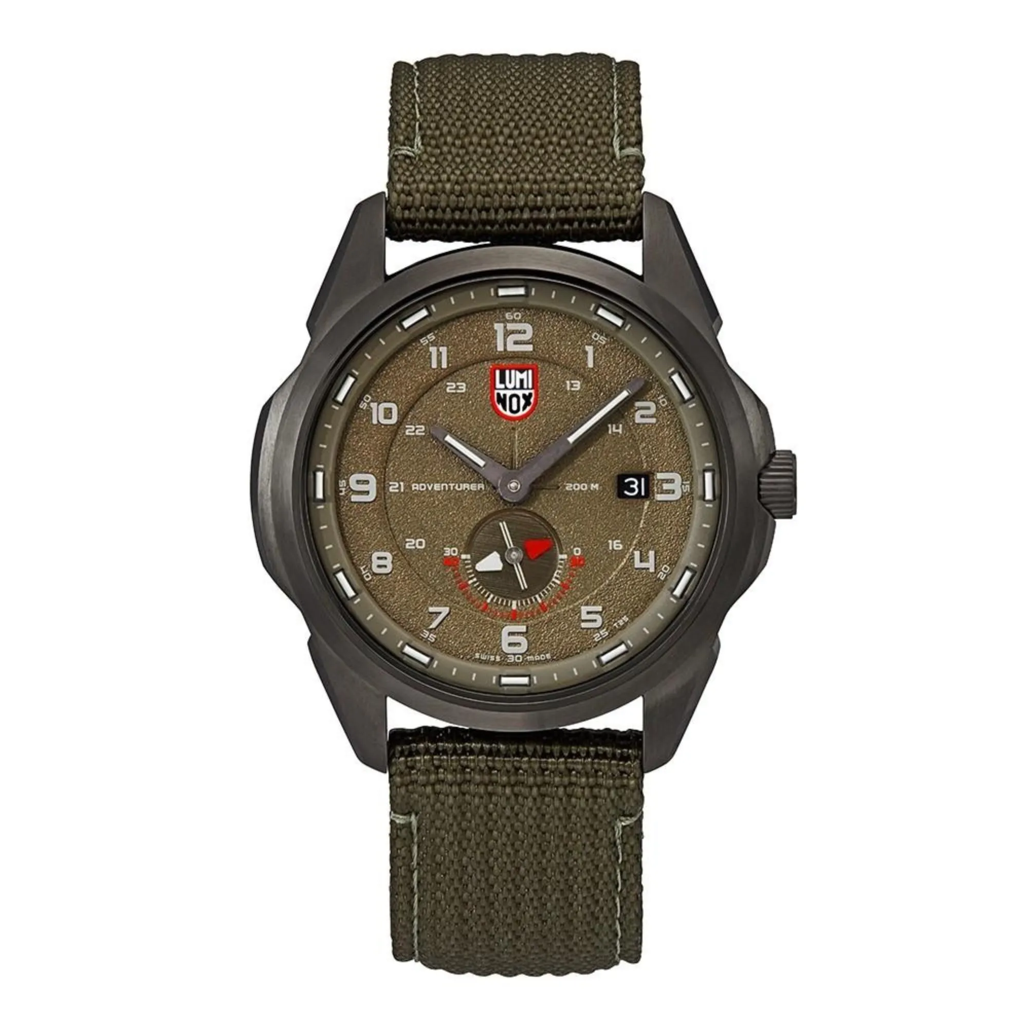 Luminox Men's Atacama Adventurer 1760 Series Khaki Green Textile Strap Khaki Green Analog Dial Quartz Watch - XL.1767