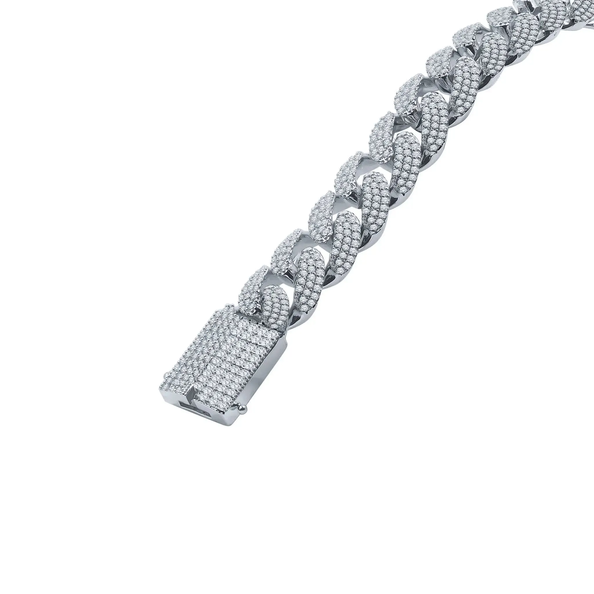 Luxury 18 MM Cuban Link Chain with Radiant Cubic Zirconia