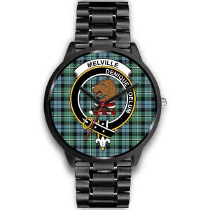 Melville Clan Badge Tartan Black Watch