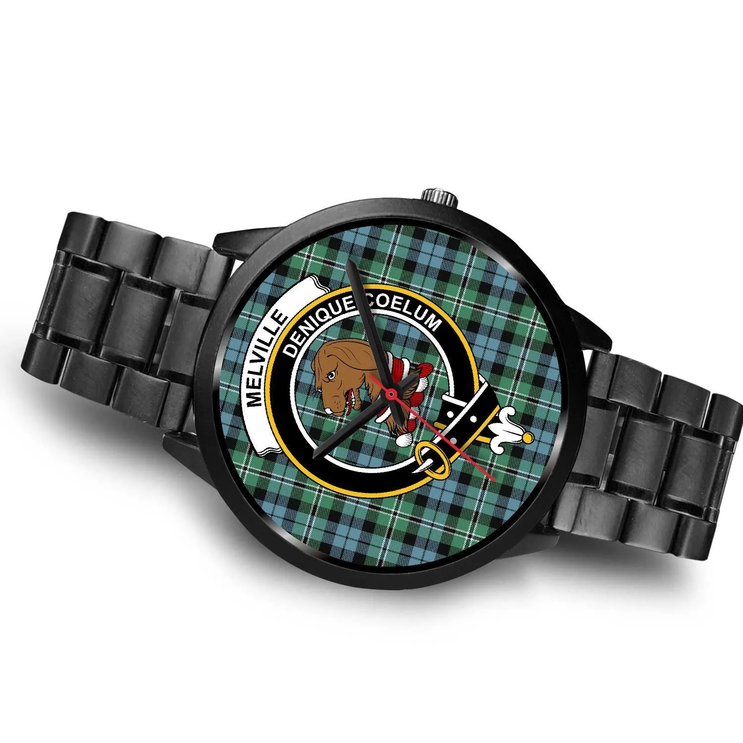 Melville Clan Badge Tartan Black Watch