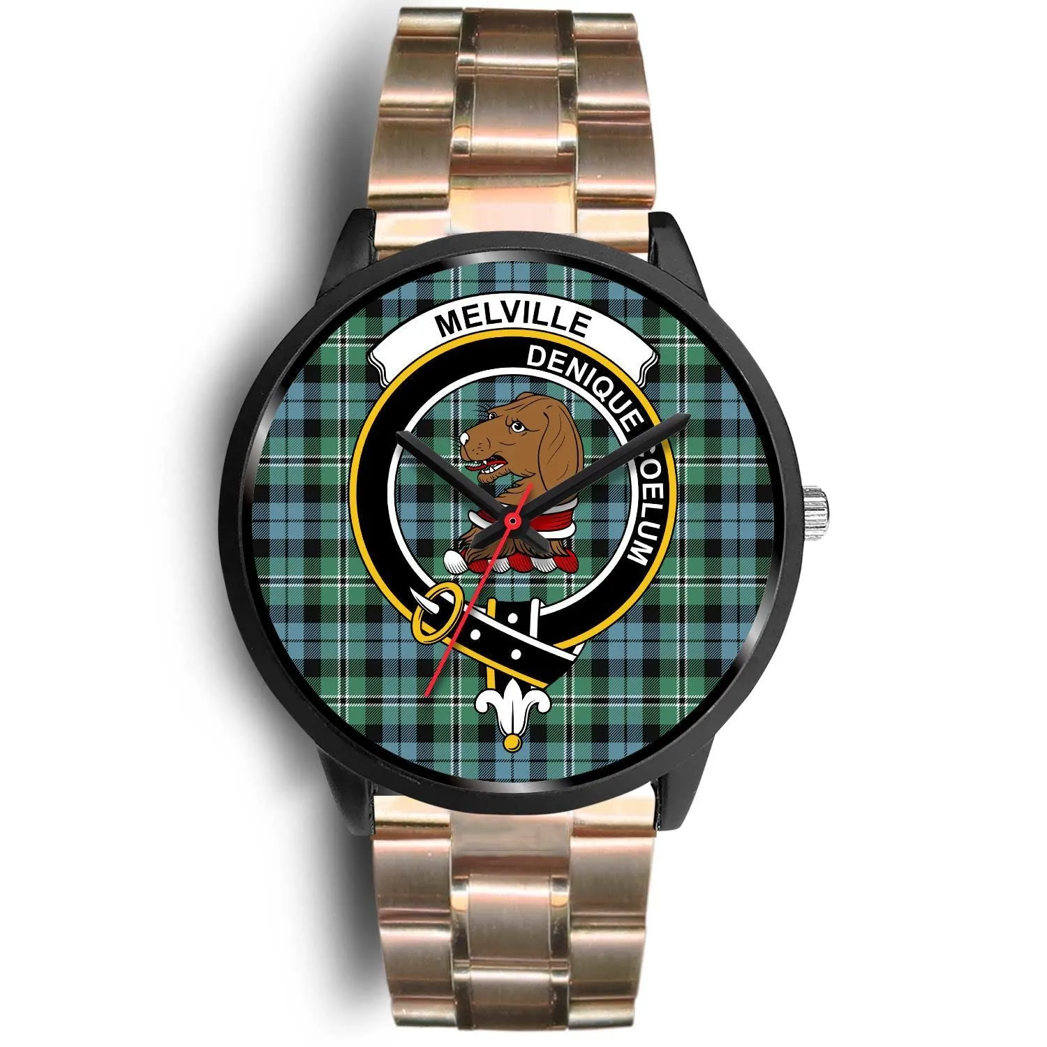 Melville Clan Badge Tartan Black Watch
