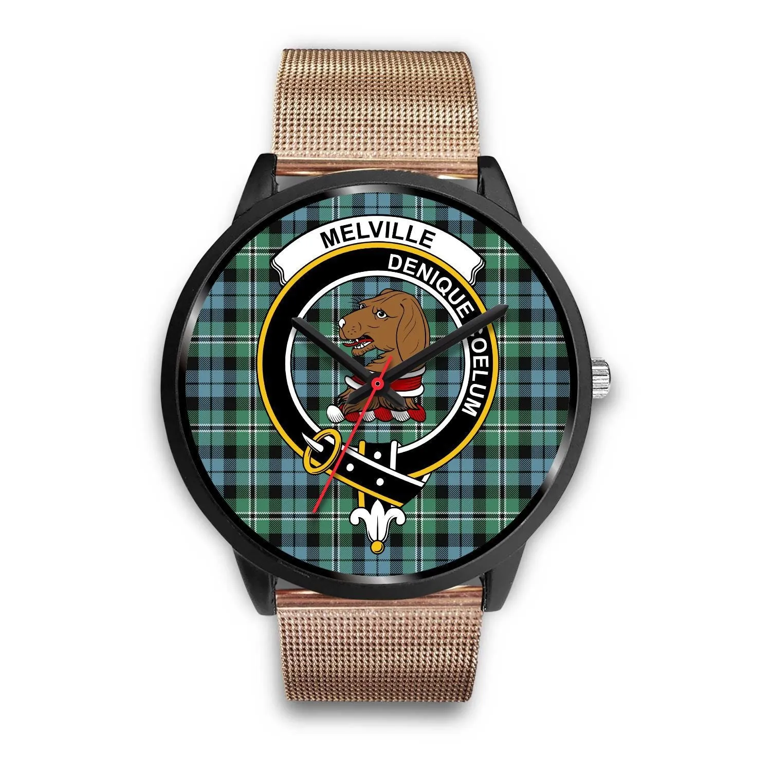 Melville Clan Badge Tartan Black Watch