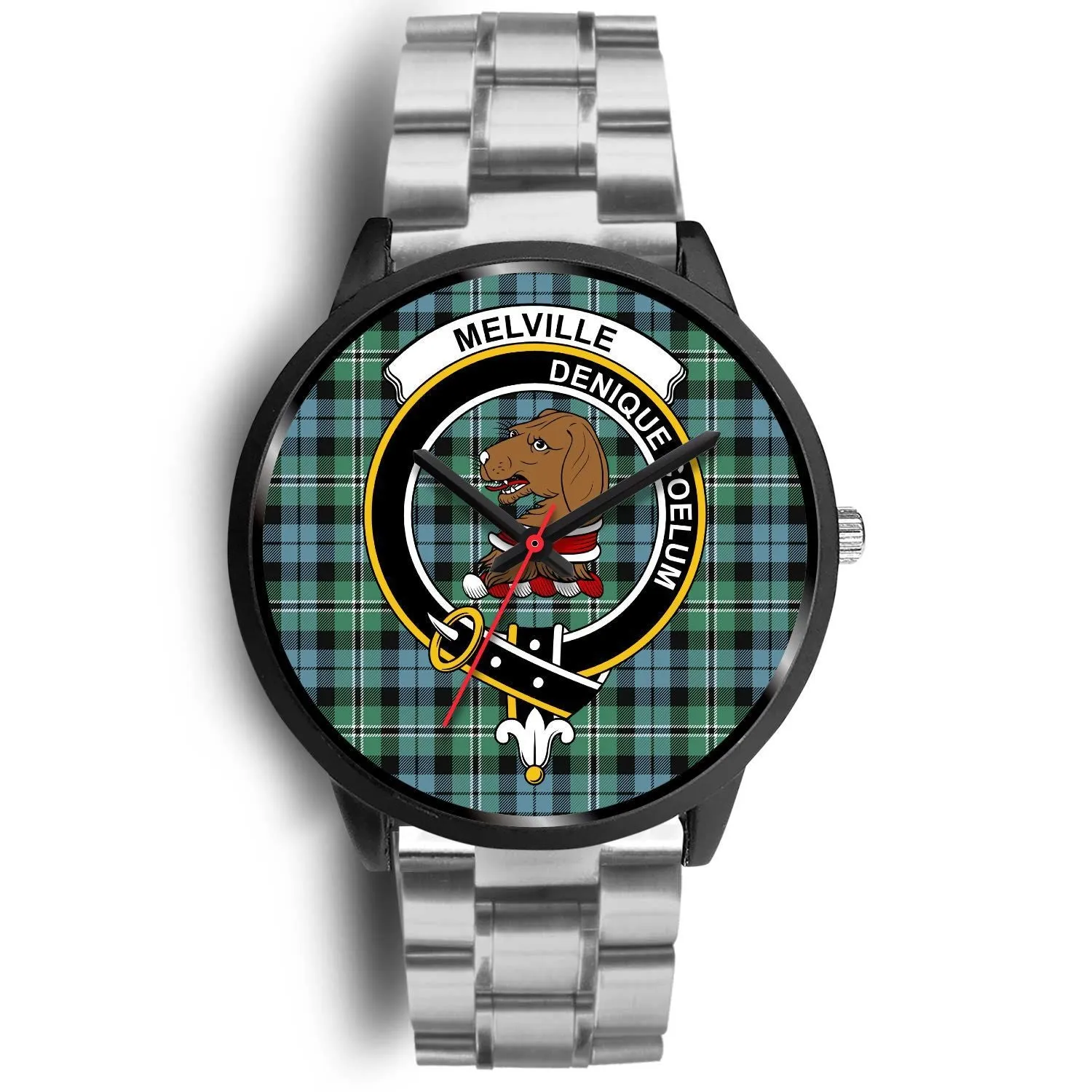 Melville Clan Badge Tartan Black Watch
