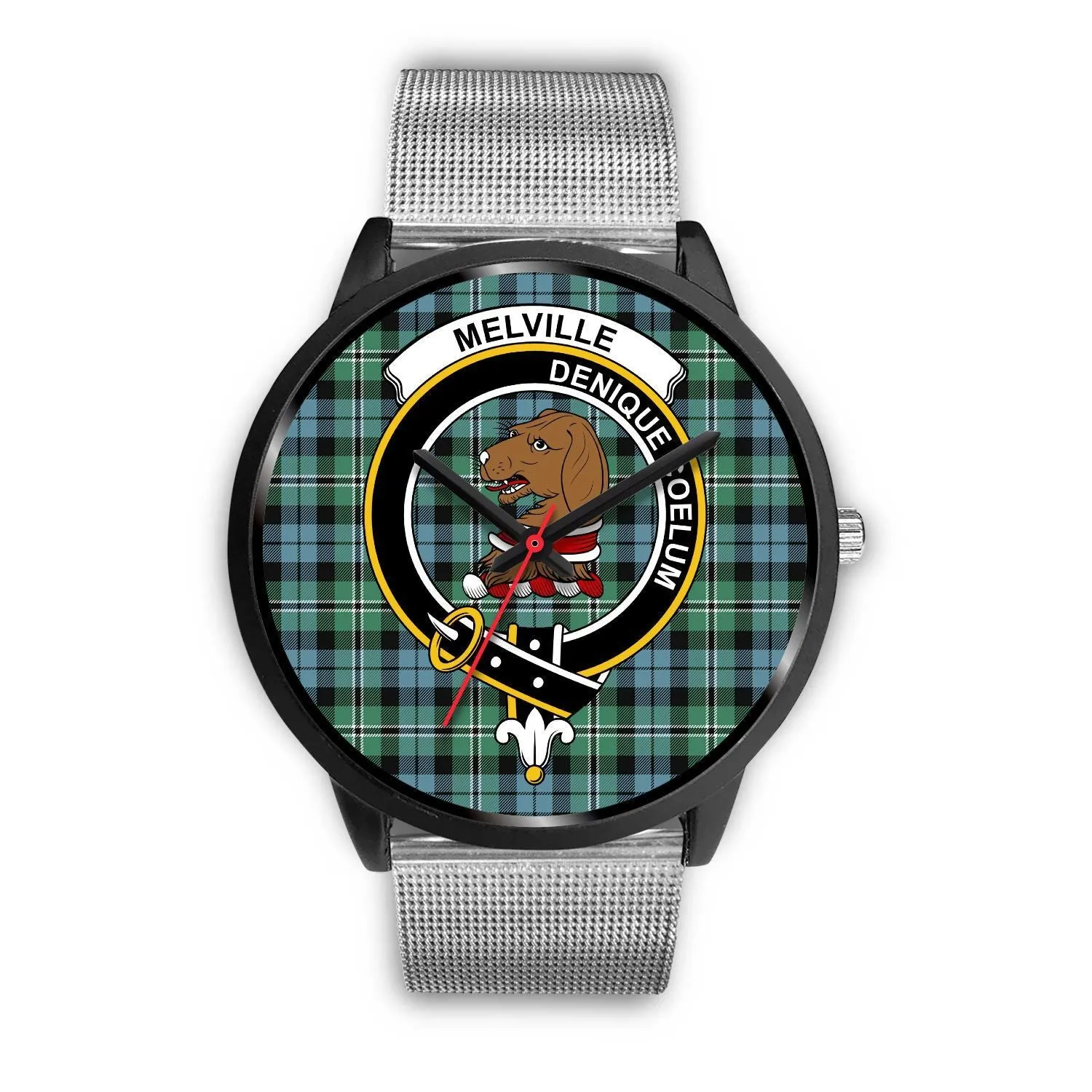 Melville Clan Badge Tartan Black Watch