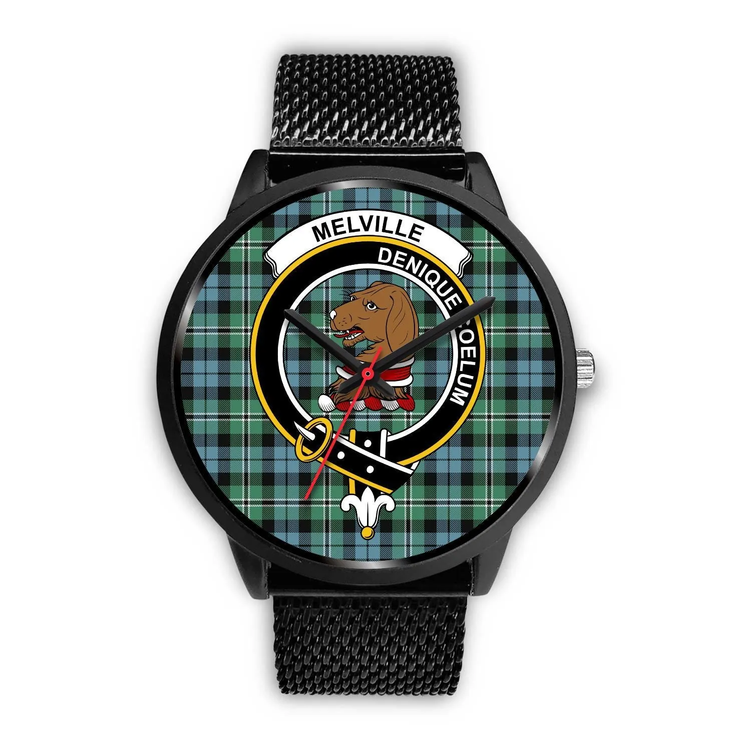 Melville Clan Badge Tartan Black Watch