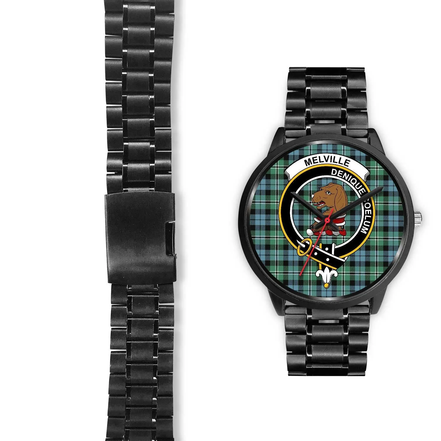 Melville Clan Badge Tartan Black Watch