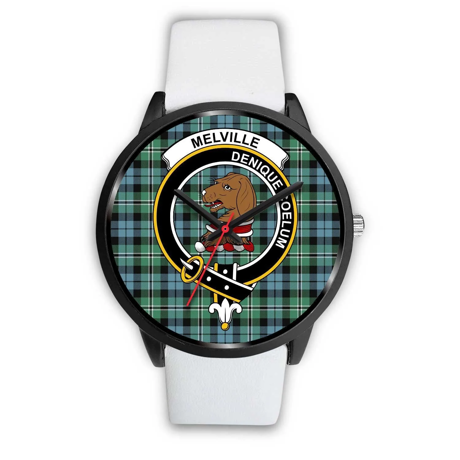 Melville Clan Badge Tartan Black Watch