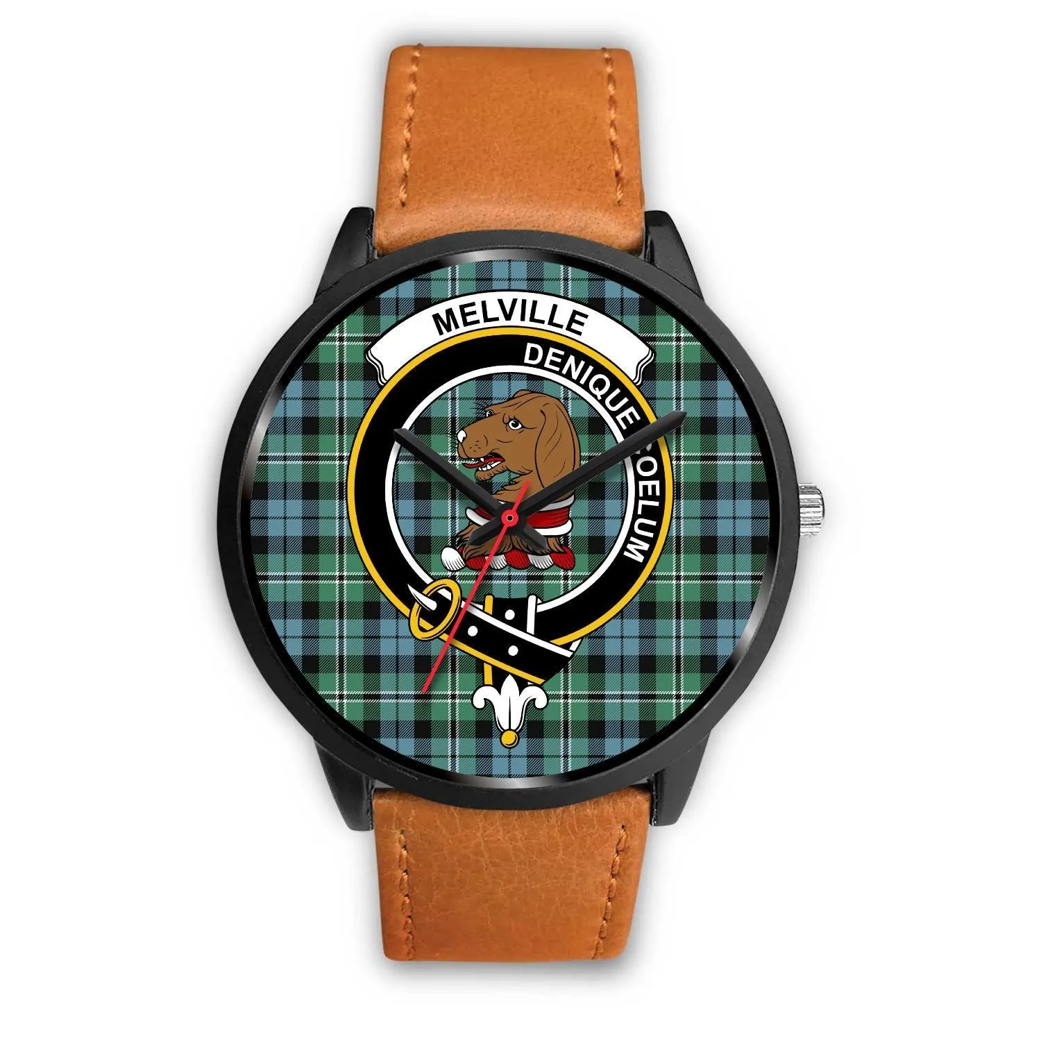Melville Clan Badge Tartan Black Watch