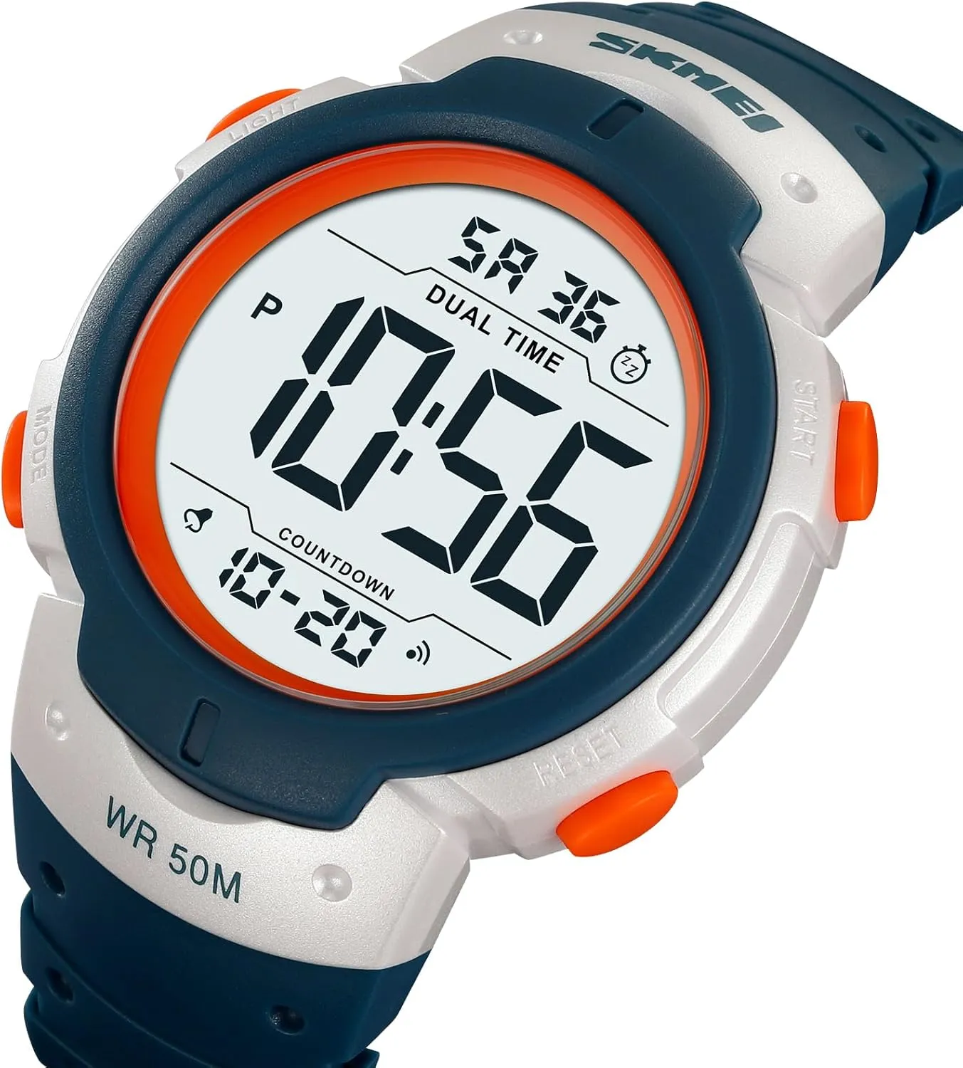 Mens Digital Watch Large Display Easy to Read Time Sports Watches Multifunction Stopwatch Timer Alarm Dual Time Date LED Light Wrist Watches for Men Women