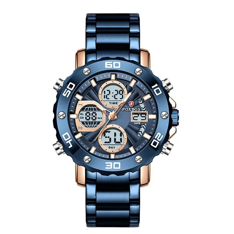 Mens Luxury Sport Watch – Dual Display Analog Digital 3Bar Water