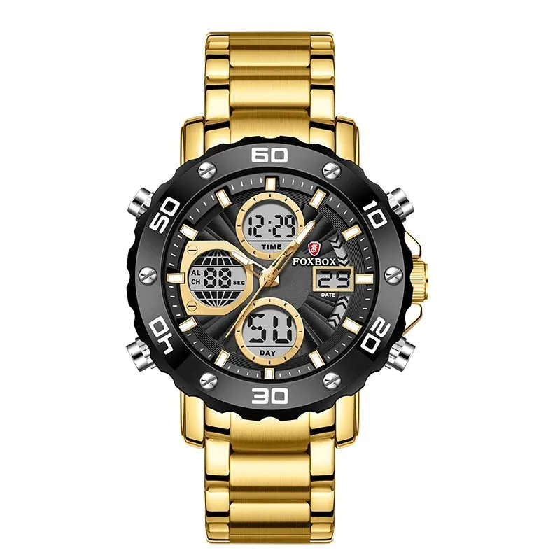 Mens Luxury Sport Watch – Dual Display Analog Digital 3Bar Water