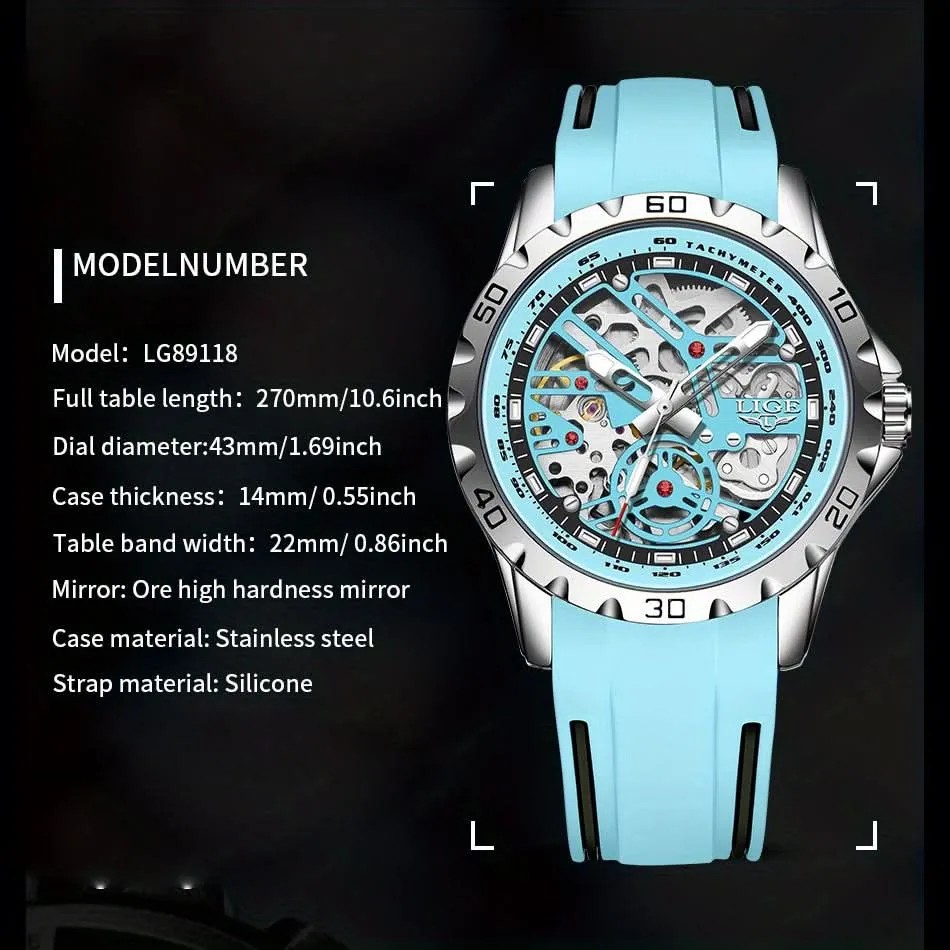 Men's Mechanical Watch - Large Dial, HD Luminous Display
