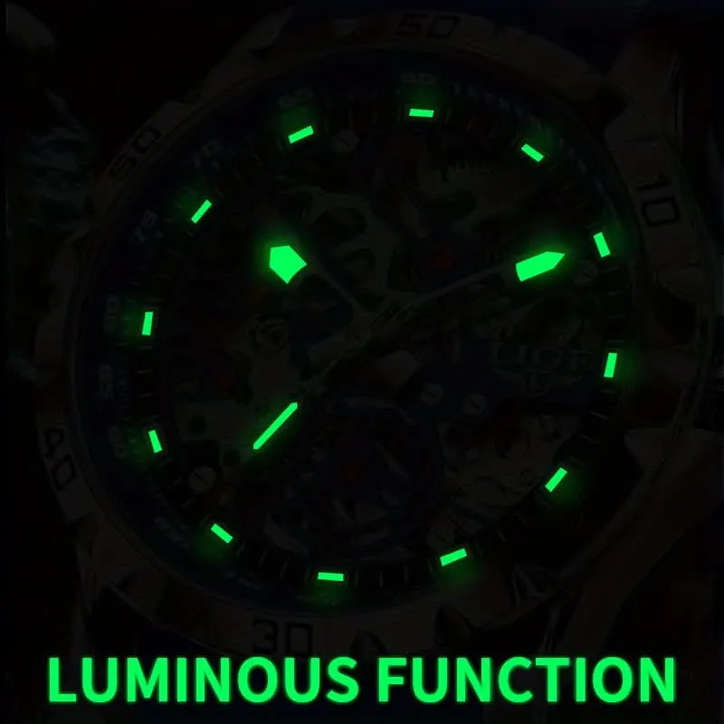 Men's Mechanical Watch - Large Dial, HD Luminous Display