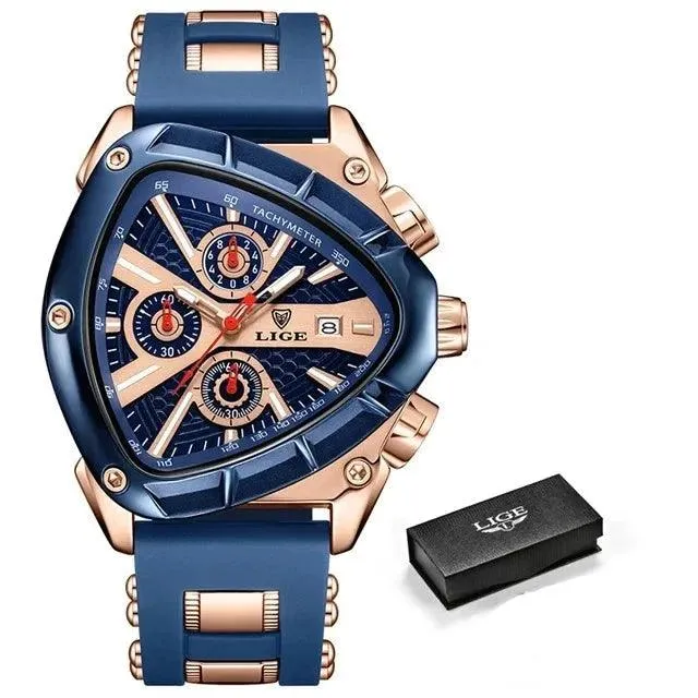 Mens Military Sports Watch Irregular Quartz Wristwatch Chronograph