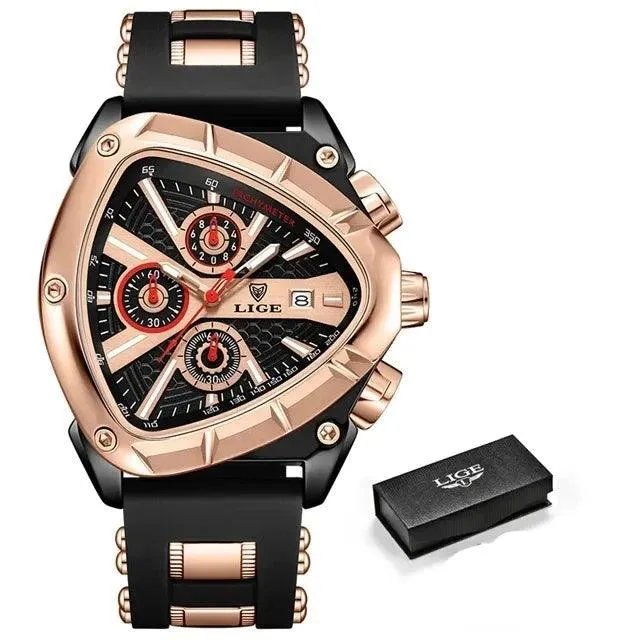 Mens Military Sports Watch Irregular Quartz Wristwatch Chronograph
