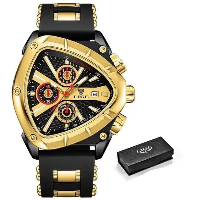 Mens Military Sports Watch Irregular Quartz Wristwatch Chronograph