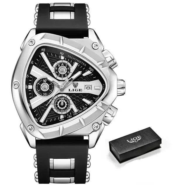 Mens Military Sports Watch Irregular Quartz Wristwatch Chronograph