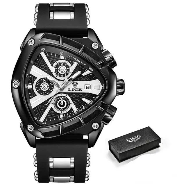 Mens Military Sports Watch Irregular Quartz Wristwatch Chronograph