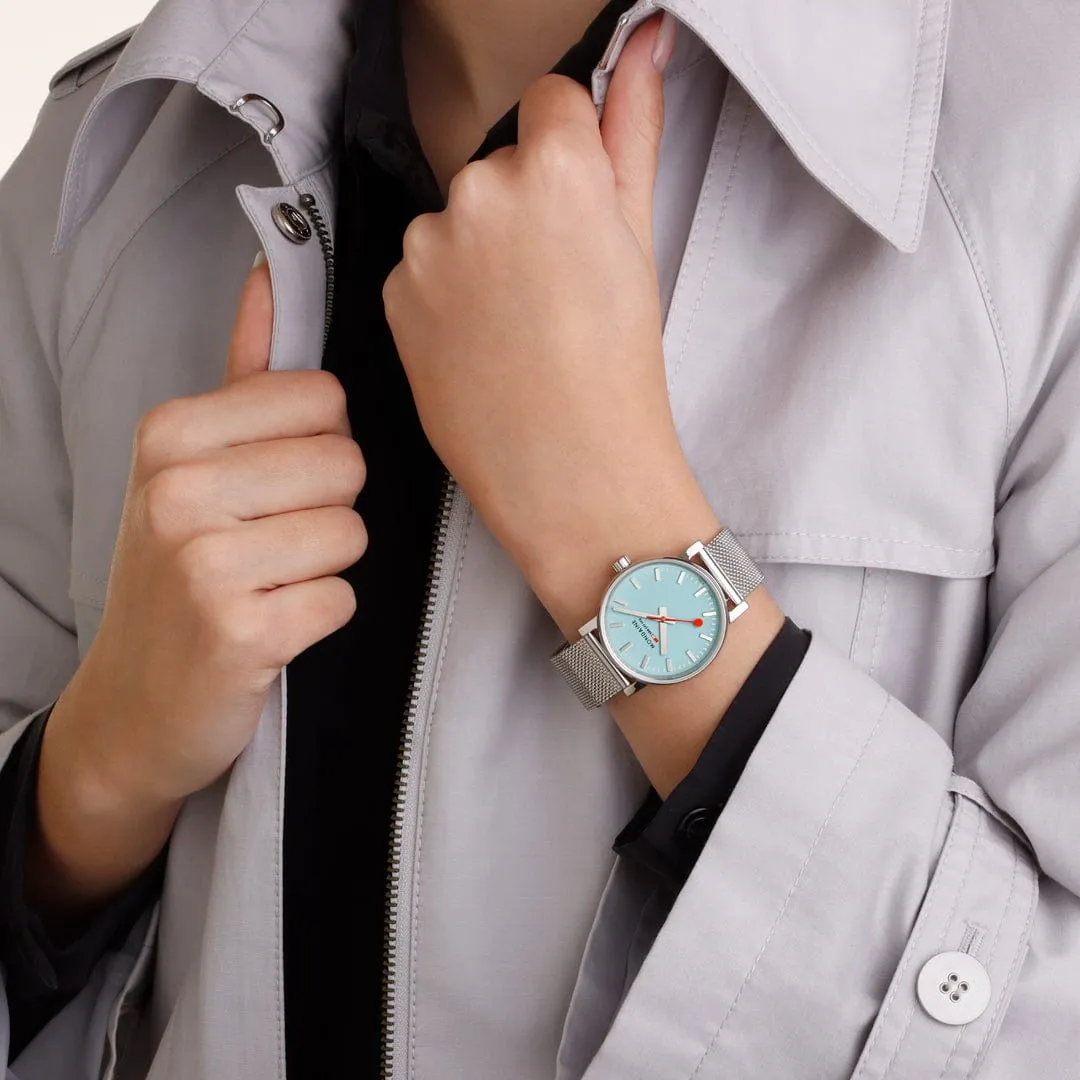 MONDAINE EVO2, WATCH, 35 MM TURQUOISE - MSE.35140.SM EVO2