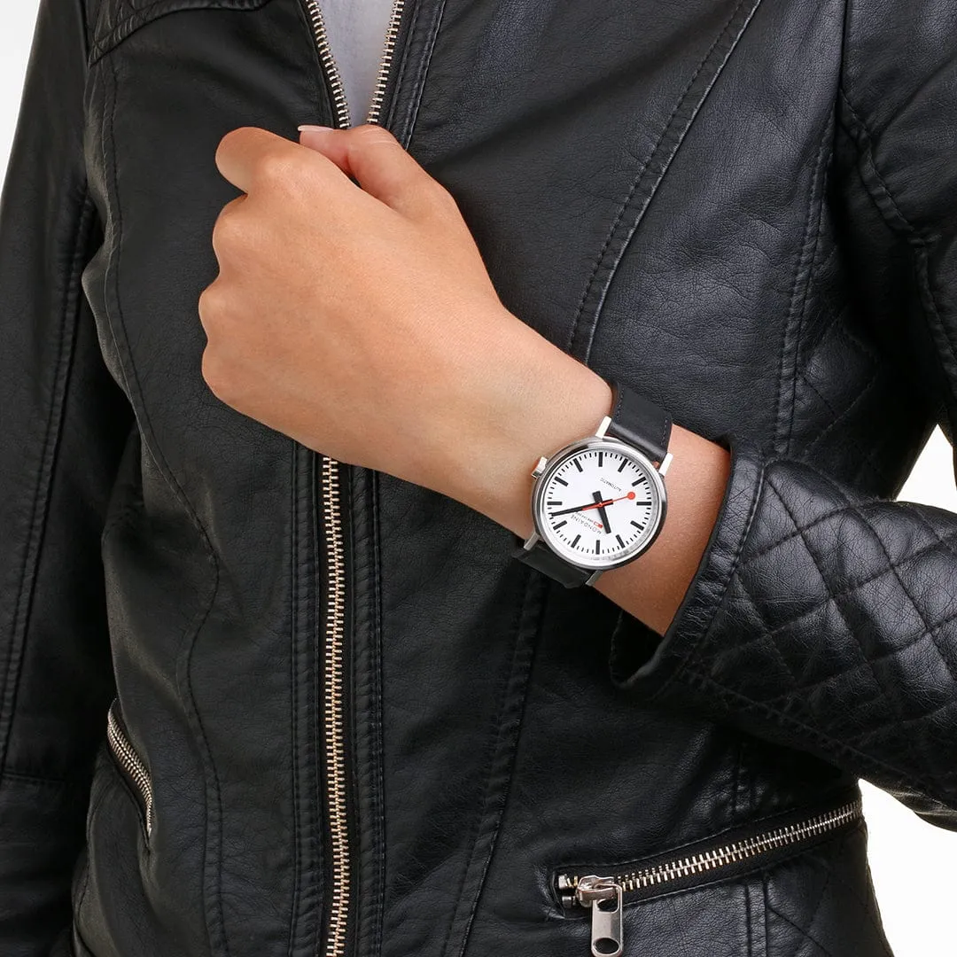 MONDAINE Original Automatic Black vegan grape leather 41mm MST.4161B.LBV ORIG.AUTO