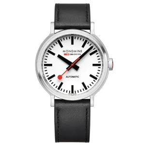 MONDAINE Original Automatic Black vegan grape leather 41mm MST.4161B.LBV ORIG.AUTO