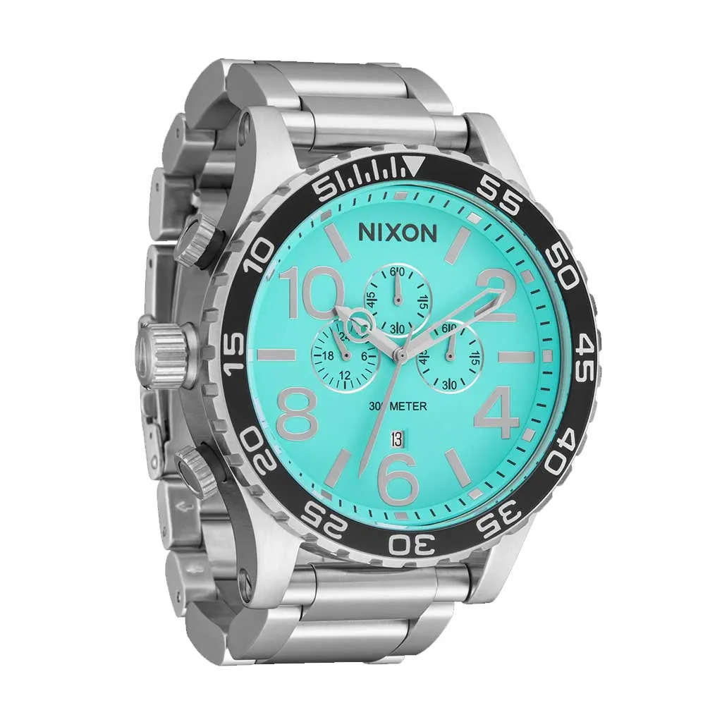 Nixon 51-30 Chrono - Silver/Turquoise